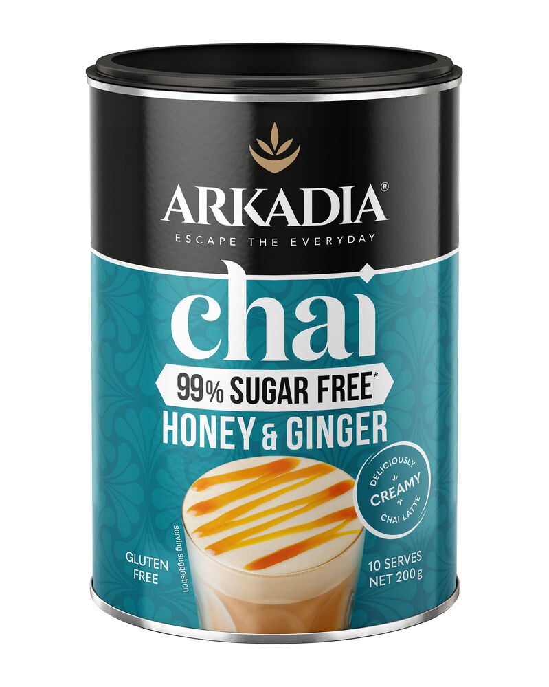 Arkadia Chai Tea 99% Sugar Free Honey & Ginger 200g — café and beverage supplies