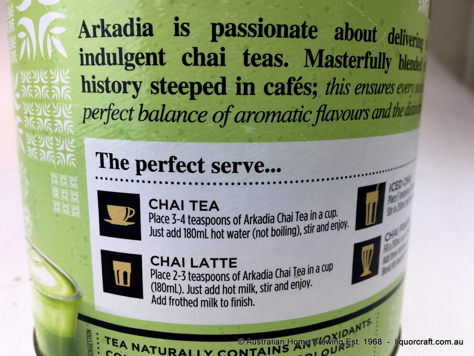 Arkadia Matcha Latte Chai 440g x2