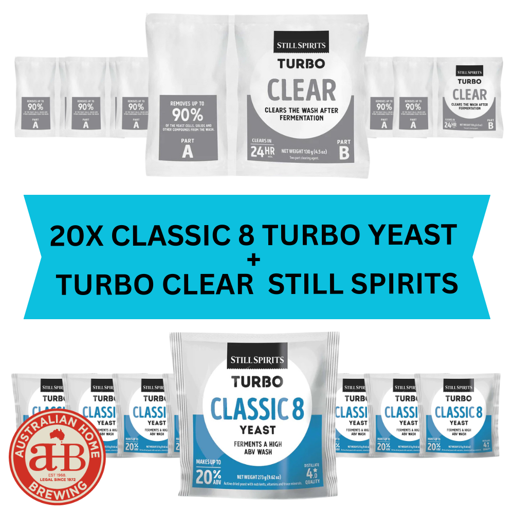 Still Spirits Turbo Classic 8 Yeast & Turbo Clear 20 pack