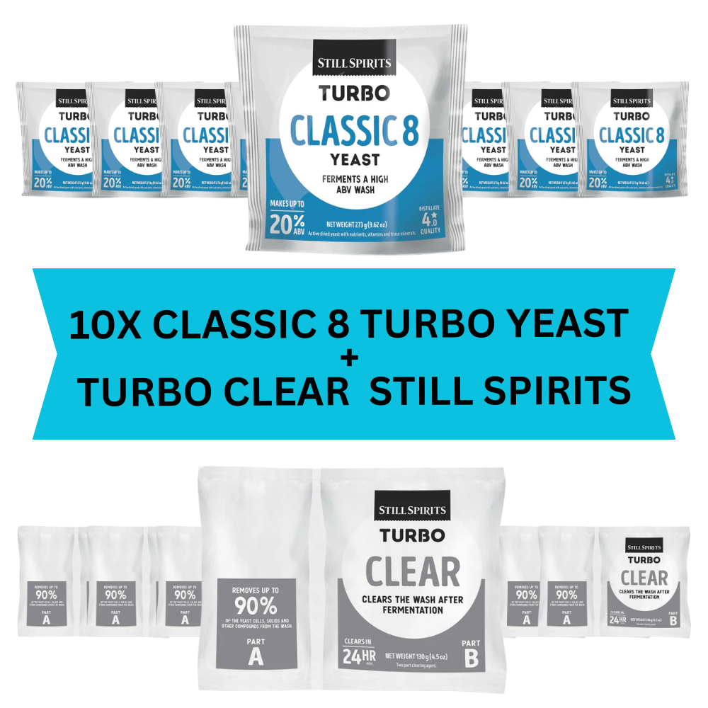 Still Spirits Turbo Classic 8 Yeast & Turbo Clear 10 pack