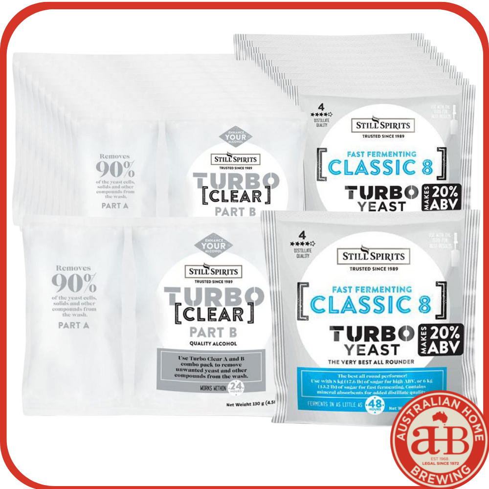 Still Spirits Turbo Classic 8 Yeast & Turbo Clear 10 pack