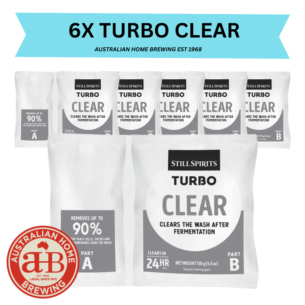 6 pack Still Spirits Turbo Classic 8 Yeast & Turbo Clear 6 pack